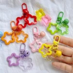 Pendant Keychain Elegant Candy Color Bag Keyring Jewelry