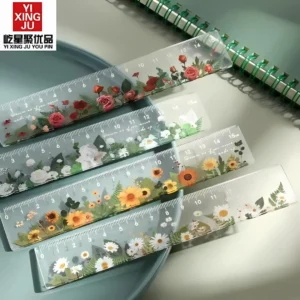 Transparent Flower Ruler 15 cm – School & Art Supplies in Bangladesh