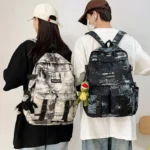 Newspaper Style Retro Backpack