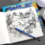 Artist Sketchbook – 80 Sheets Thick Beige Paper for Drawing, Sketching & Mixed Media