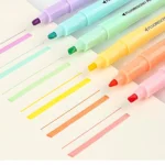 6 Pics Double-Headed Fluorescent Highlighter For Marking