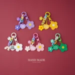Acrylic flower keychain women's bag pendant