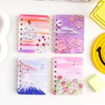 Oil Painting Landscape Flip Coil Pocket Notepad Mini Notebook A7 Small Book