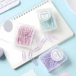 1 Box Macaron Colour Small Paper Clips Box