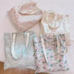 Spring and Summer New Floral Cotton Shoulder Bag Large Capacity Tote Bag