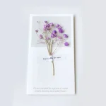 Creative Dried Flowers and Paper Card Folding Greeting Gift Cards