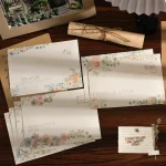 8pcs/set Retro Kawaii Paper Vintage Flowers Envelopes Korean Stationery