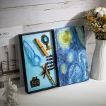 Van Gogh Feather Oil Painting Style Retro Fountain Pen With Gift Box