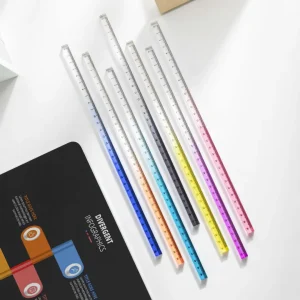 30cm Transparent Straight Gradient Acrylic Square Ruler For Drawing Measurement