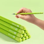 1 Pic Green Triangular 2B High Quality Black Wood Pencil High Colour Value