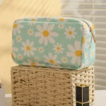 Trendy Large Capacity Cosmetics Bag Corduroy Makeup Bag
