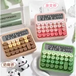 Dopamine Color Multi-function Calculator Mechanical Buttons Retro Typewriter Calculator