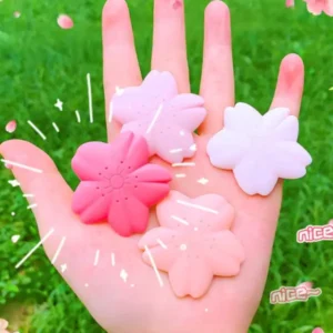 1 Pic Cherry Blossom Portable Creative Colourful Sakura Eraser
