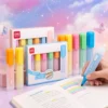 Deli Fluorescent Highlighter Draw Key Color Pen High Color Value Highlighter Pen