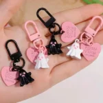 Sweet Cool Little Ghost Love Pendant Keychain Bag Accessories