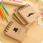 Bearded Series Cowhide NoteBook Mini Coil Notebook Vocabulary Words Recite Book Portable Memo Pad