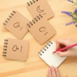Weather Series Cowhide NoteBook Mini Coil Notebook Vocabulary Words Recite Book Portable Memo Pad