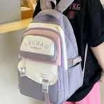 High School Students Large Capacity Backpack Small Fresh Color Contrast School Bag