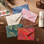 Gilded Envelope with Embossed Texture – Single Retro Envelope for Invitations