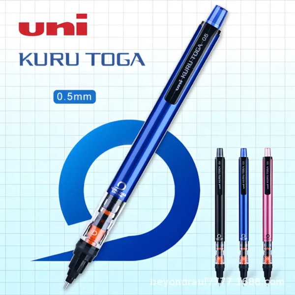 Japan Uni Kuru Toga 0.5mm Mechanical Pencil - Auto-Rotating Lead for Consistent Lines