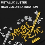Permanent Metallic Markers (Gold/Silver) - For Black Paper, Glass & Crafts