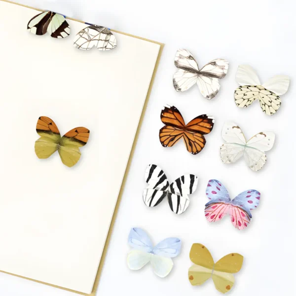 Kawaii Butterfly Magnetic Bookmarks - 4-Pack Set for Books & Planners