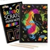 8 Sheets Rainbow Scratch Notebook – Montessori Sensory Art for Kids