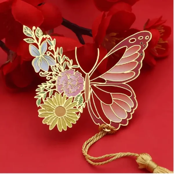 Vintage Bookmark with Butterfly Charm - Elegant & Creative