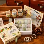 20 Rolls Vintage Washi Tape Set – Aesthetic Scrapbooking Kit