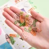 8Pcs Creative Student Stationery Cute Shaped Wire Bookmarks & Paper Clips
