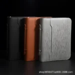 Professional Manager’s Briefcase Folder  Leather Document Organizer