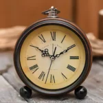 Premium Vintage Analog Clock – Loud Alarm & Silent Sweep Movement