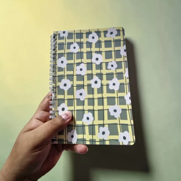 Student General Notepad A5 Soft Cover Flower Design