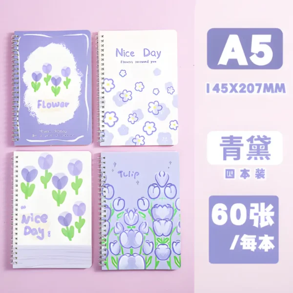 Student General Notepad A5 Soft Cover Tulip