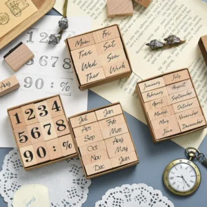 Aesthetic Handwriting Font Stamps Wooden Diary Decoration Tool