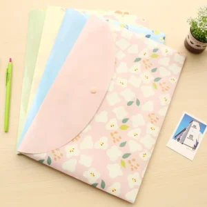 A4 Waterproof File Bag with Snap Button – Horizontal Document Organizer