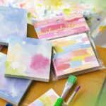Colourful Memo Pad- 100 Sheets Watercolour Design for Journaling and Creative Notes