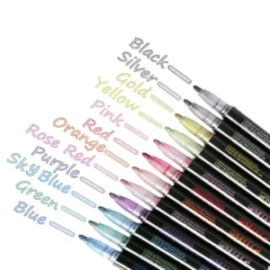 Creative self-Outline Shimmer Markers Outline Pens for Poster Making Scrapbooking and Cards