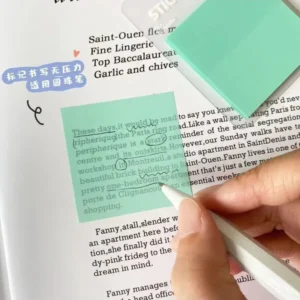 Morandi Color Transparent Sticky Notes See Through Sticky Notes for Book Annotation