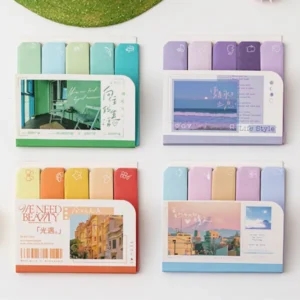 Morandi Index Sticky Notes – Aesthetic Page Markers, Annotating for Study and Journaling
