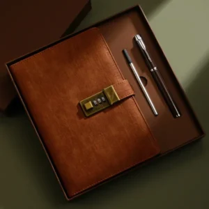 Premium A5 Lock Diary Gift Set – Retro Journal with Pen & Box