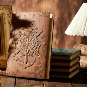 Retro Vintage Journal with Embossed Cover– A5 PU Leather Diary With Special Wrapping
