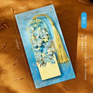 Classical Chinese Style Hollow Bookmark – Vintage Butterfly Metal Bookmark