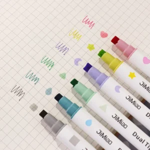 Dual-Head Stamp and Writing Pens Perfect for Bullet Journals and Scrapbooking