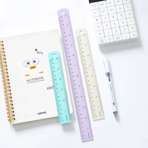 Durable Aluminum Alloy Straight Edge Ruler in Trendy Morandi Shades
