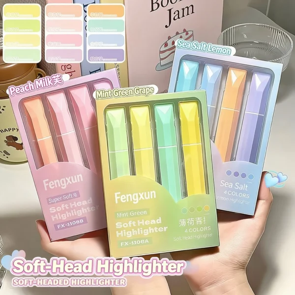 High-Value Colorful Morandi Highlighters for Journaling and Note-Taking