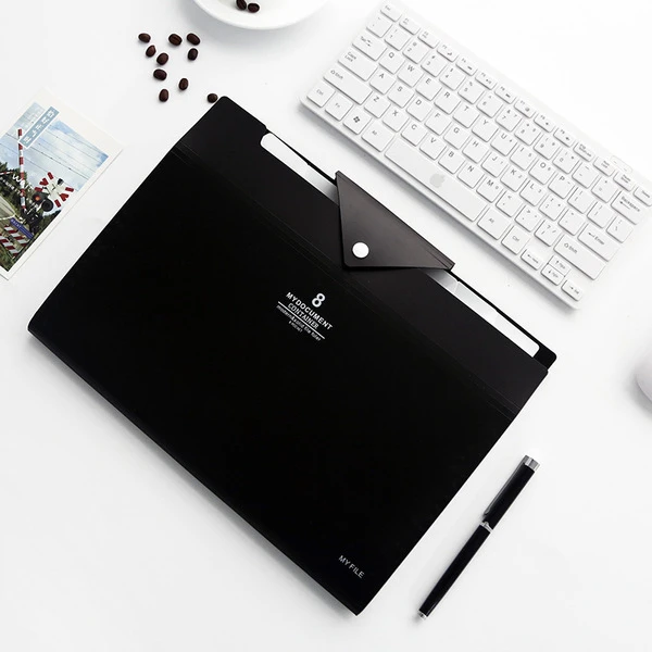 A4 Portable Document Organizer with 8 Grid with Snap Button Closure