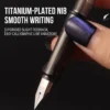 Black and White Gradient Fountain Pen Set with Case