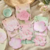 Cute Flower-Shaped Pink Sticky Memo Pad for Kawaii Journaling