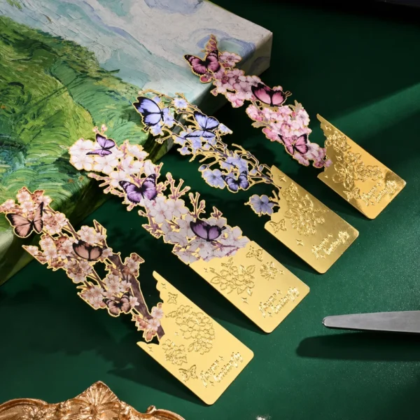 Hollow-Out Butterfly Metal Bookmark